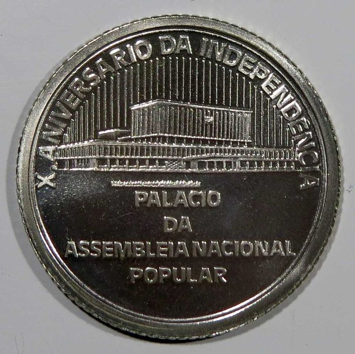 Estojo Cabo Verde com 1 & 10$ 1985 PRATA PROOF - FDC