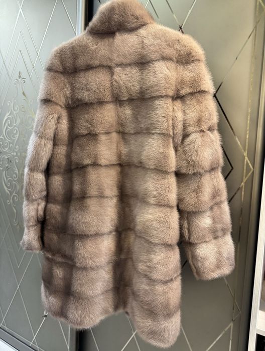 Норкова шуба натуральна жіноча шуба норка