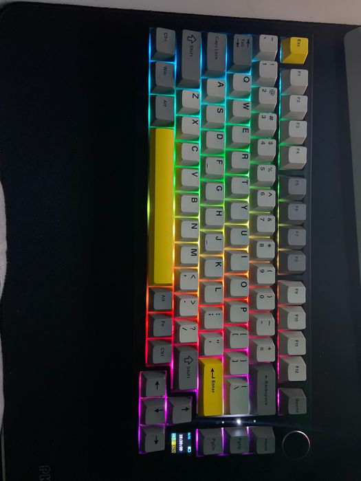 Teclado Gamer Mecânico:  Ajazz Ak820 Pro  Cabo/Bluetooth/2.4ghz