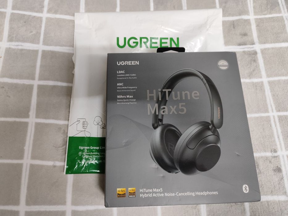 Ugreen HiTune Max5 навушники Bluetooth 5.3 з LDAC ANC з активним шумоп
