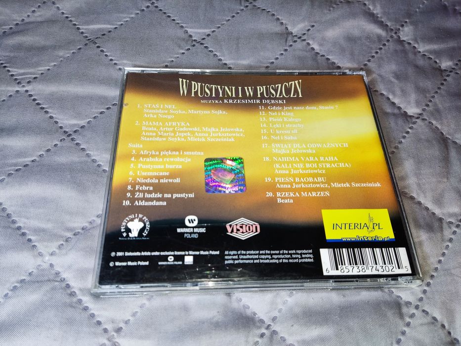 W pustyni i w puszczy - muzyka Krzesimir Dębski CD 2001
