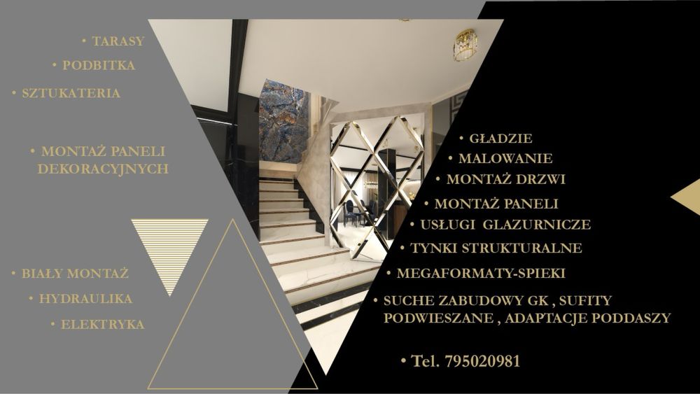 Wykończenia wnętrz , remonty , łazienki