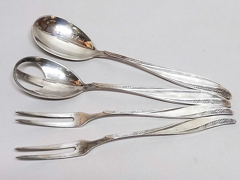 Sztućce serwingowe środka stołu, 4 sztuki, Hefra wz. amerykański