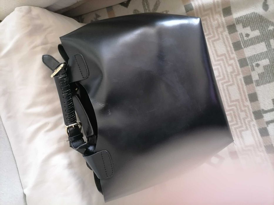 Skórzana torebka shopper wielka ZARA edycja niedostępna