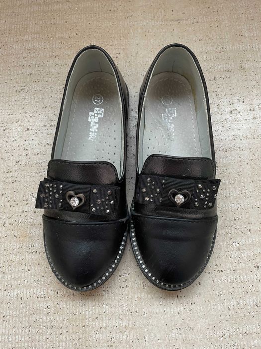 Туфли для девочки черные размер 27