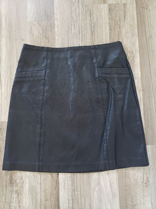 Spódnica z eko skóry czarna New Look 36