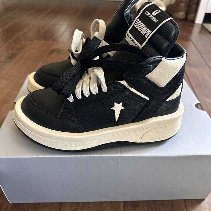 (БЕЗ ПЕРЕДОПЛАТИ)Rick Owens  Converse Turbowpn piк овенс конверс чорні
