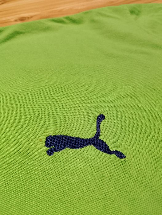 Zielona Koszulka Polo Puma Vintage 80's