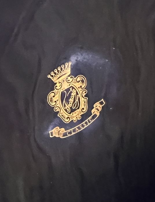 Vaso Porcelana azul Cobalto com ouro