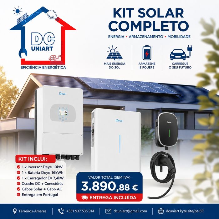 Kit Solar com carregador de carro