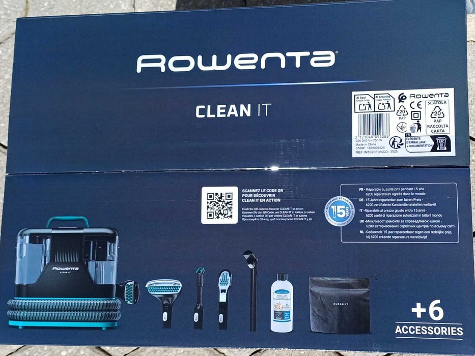 Maquina limpeza de texteis Clean it Rowenta - NOVO está em cx fechada.