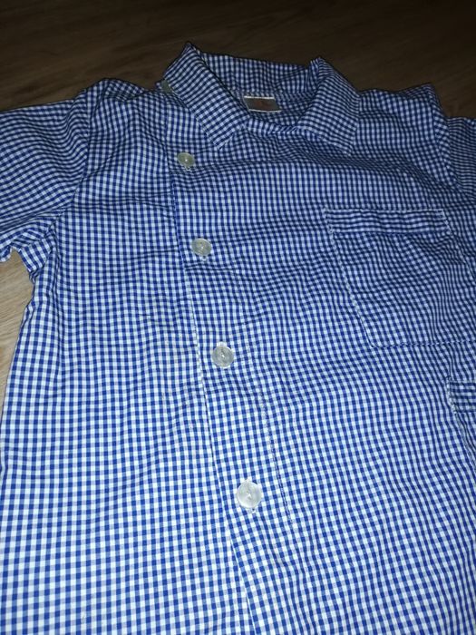 Bibe de criança xadrez azul tamanho 5