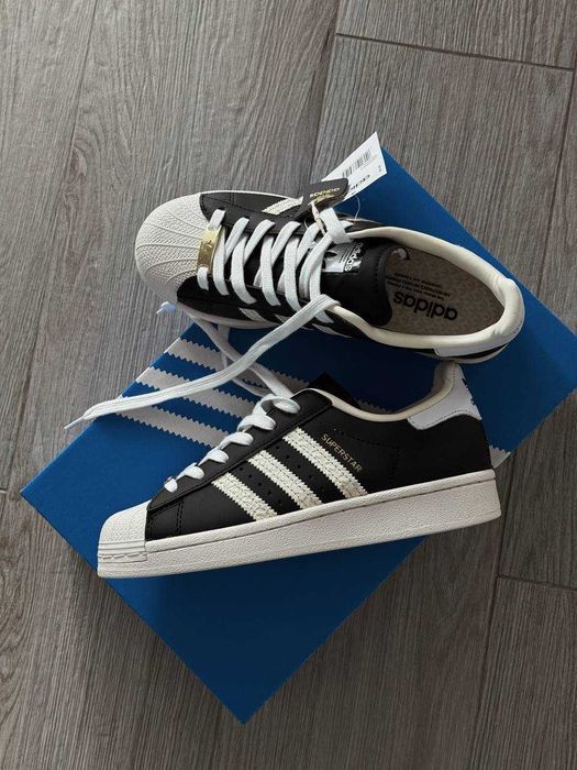 Кросівки Adidas Superstar Core Black Cream premium | Кроссовки Адидас жіночі чоловічі