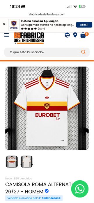 Vendo camisas de futebol