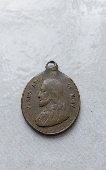 Medalha muito antiga Virgem Maria