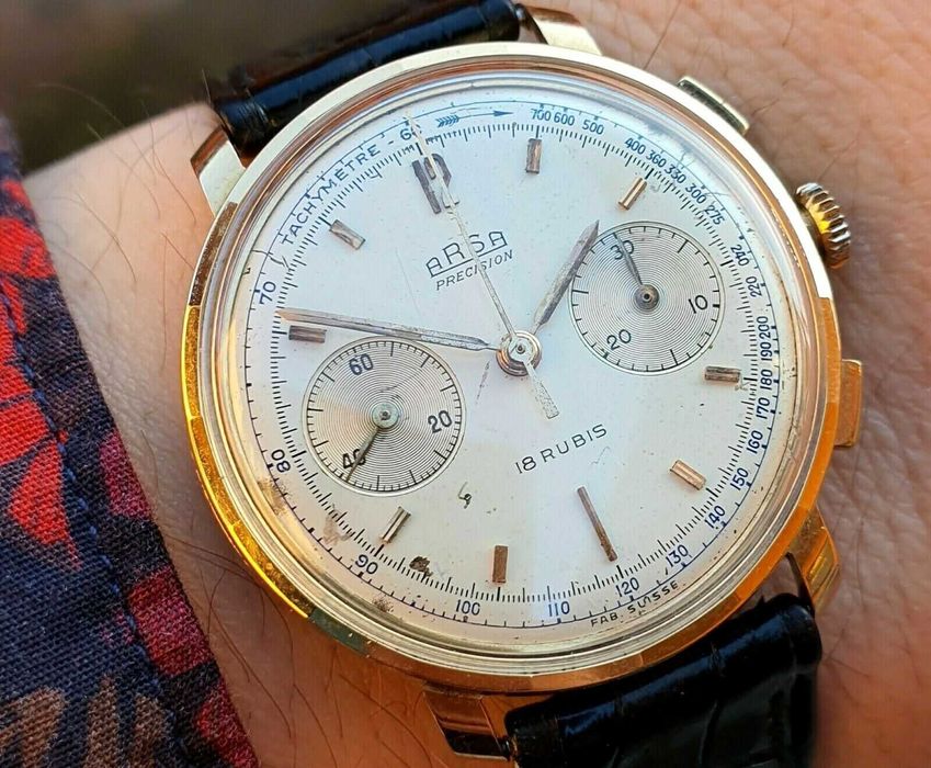 ARSA Cronógrafo ouro 18K cal. Valjoux 23