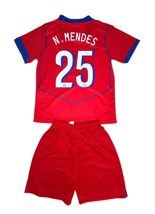 Дитяча футбольна форма Nuno Mendes #25 ПСЖ новий сезон 2025/2026