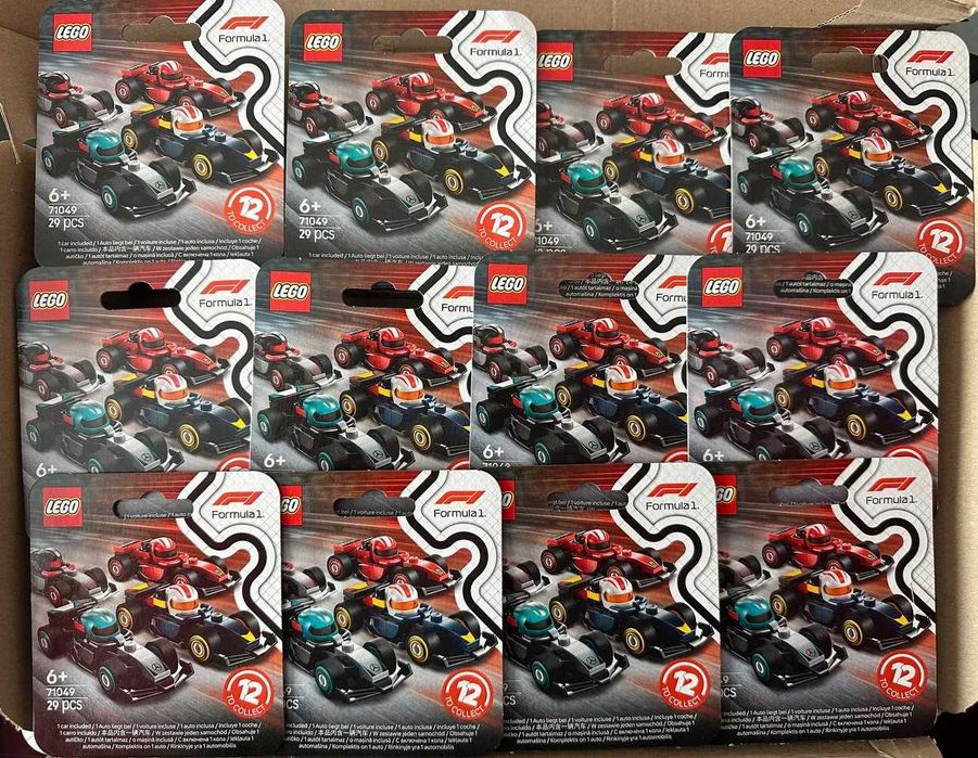 Конструктор LEGO Minifigures 71049 Колекційні автомобілі для перегонів F1 ПОВНА КОЛЕКЦІЯ 12 АВТО