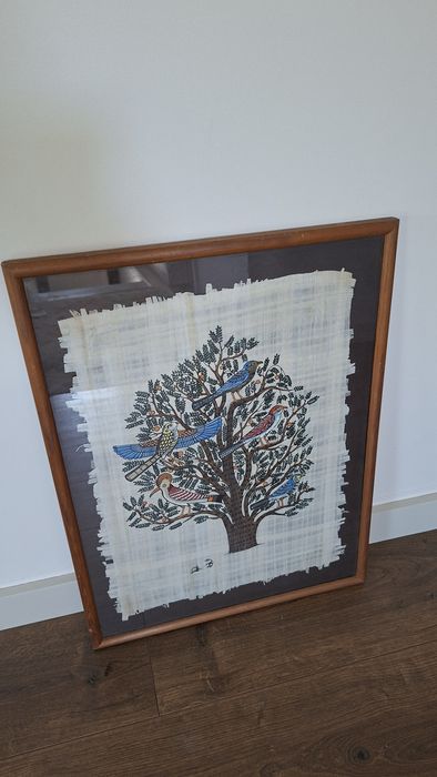 Quadro de Papiro Egípcio "Árvore da Vida" 54,5 x 41,5 cmm