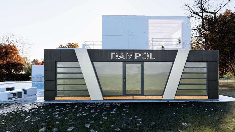 drzwi aluminiowe - witryna 2300 x 2700 Producent Stolarki Dampol