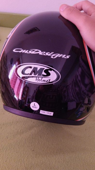 Capacete mota preto cms