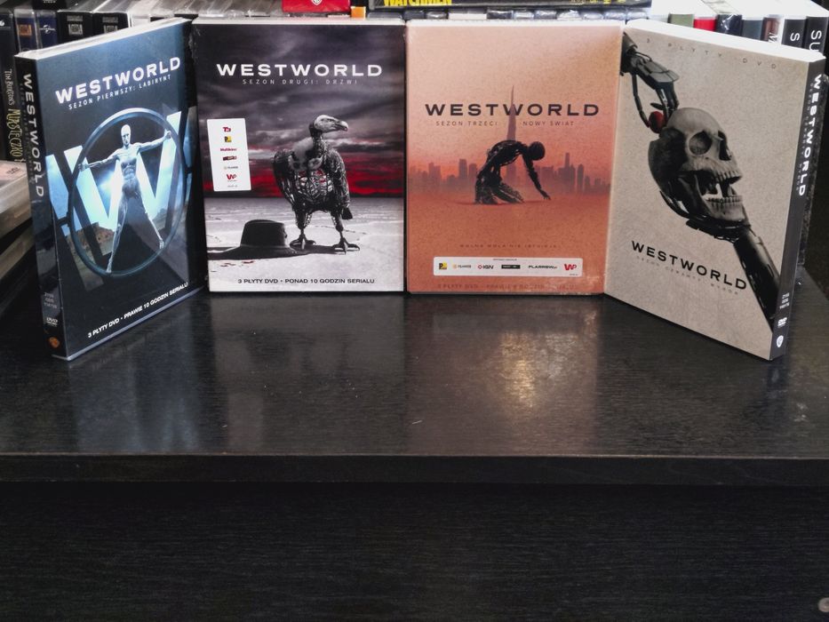 Westworld kolekcja, sezony 1-4 DVD, nowy, folia