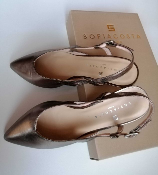 Sapatos senhora, salto médio, T 36 -  Novos