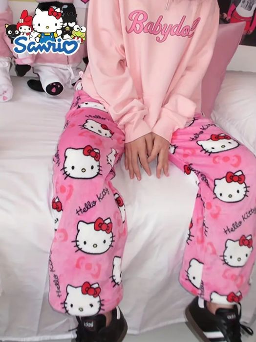 Sanrio Hello Kitty pluszowe spodnie OKAZJA