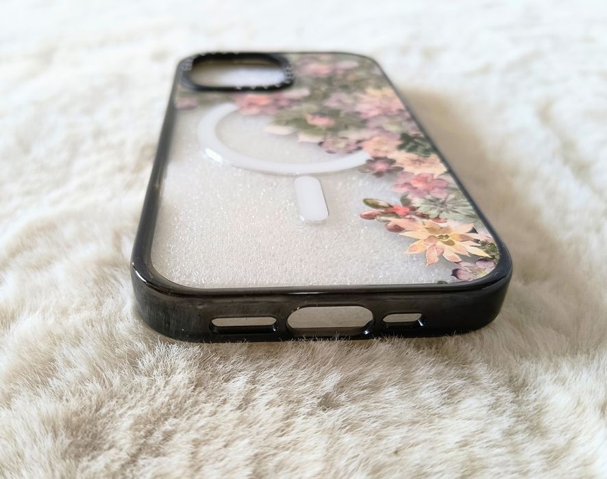 Etui do iPhone 16 Flower MagSafe przeźroczyste