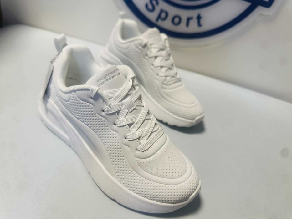 Skechers Bobs Buno 117151 / WHT   białe sneakersy 36 - 40