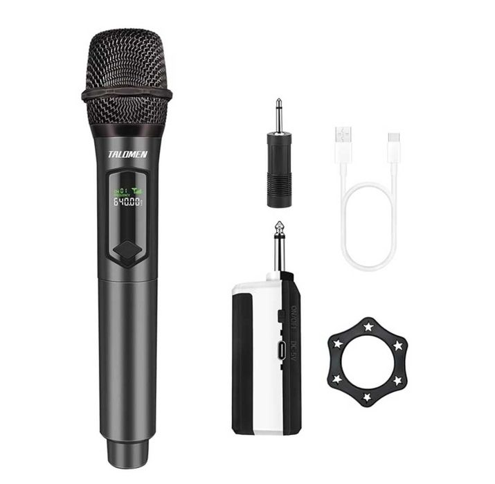 Microfone Sem Fio,  Recarregável, 160 Pés