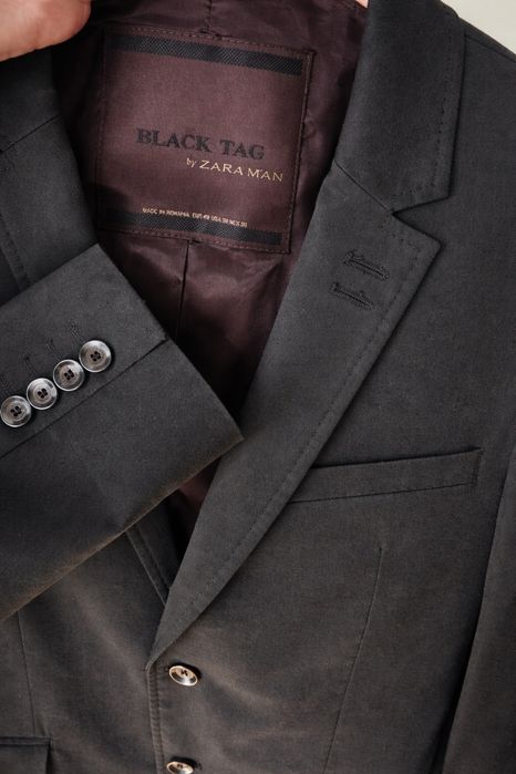 Marynarka Zara Man Black Tag