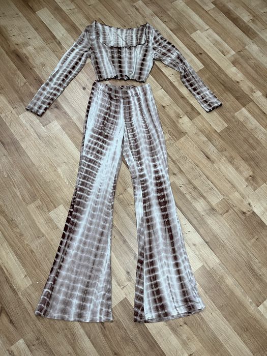 Komplet spodnie top damskie S