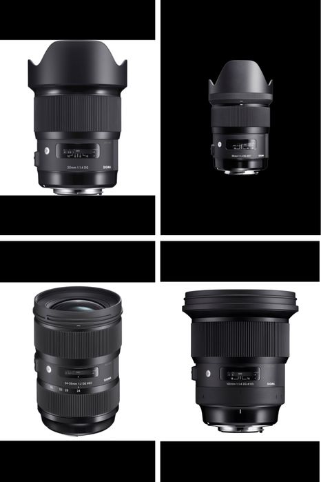 Sigma art sigma zestaw obiektyw obiektywy nikon F