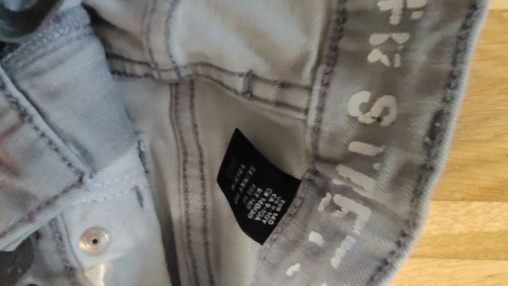 Jeansy rurki h&m super stretch 140