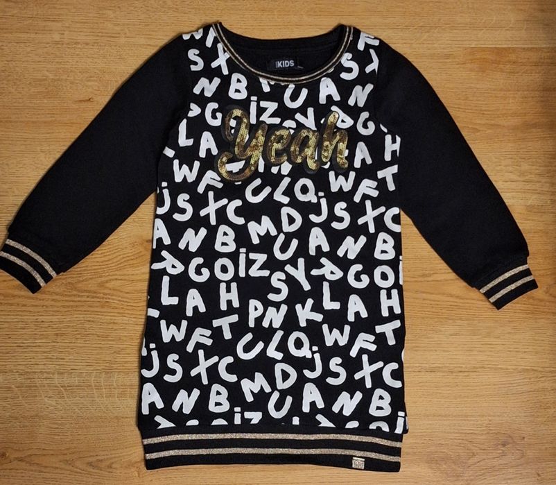 Europe Kids dresowa sukienka r.  98/104 # tunika,  dłuższa bluza