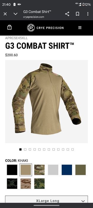 Crye precision G3 combat shirt