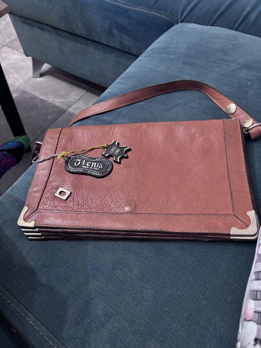 Torebka męska skórzana orginalna Wloska