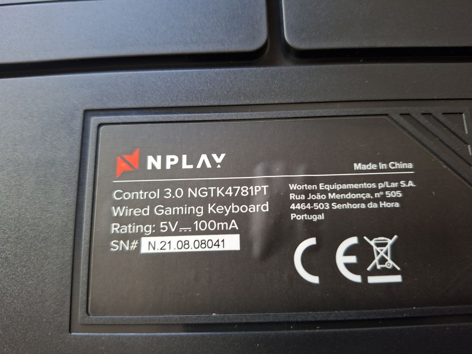 Teclado gaming NPLAY como novo