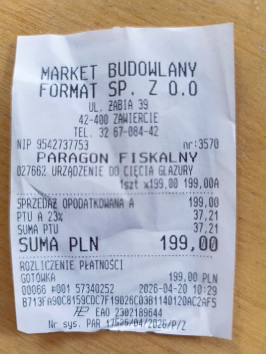 Gilotyna do cięcia glazury Walmer,polski producent