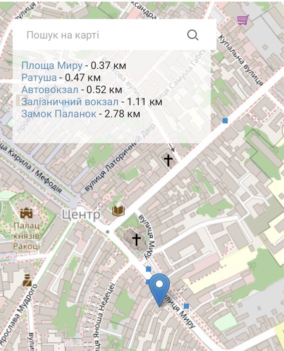 Апартаменти «Душа Мукачева». В самому центрі міста.