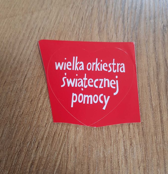 3 Serduszka WOŚP Oryginalna Naklejka