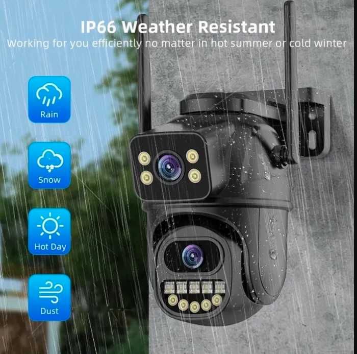 Распродажа! 8мр IcSee ​​Уличная WiFi Камера Видеонаблюдения Поворотная