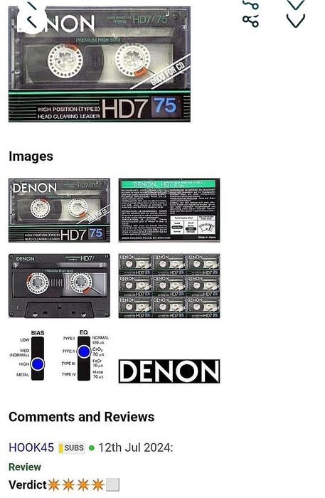 Kaseta Denon HD 7 _75 PREMIUM Made in Japan