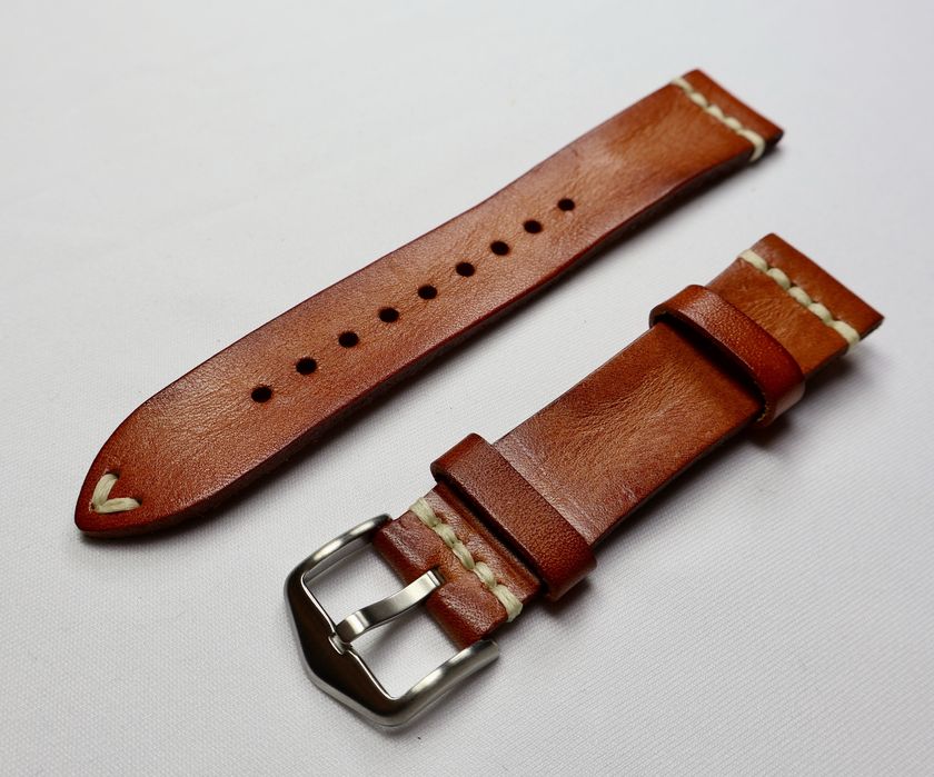 Nowy pasek do zegarka ze skóry woskowanej (20mm)