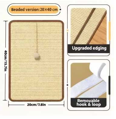 Arranhador de Sisal para Gatos com Bola Suspensa Proteção para Sofá Porta e Cadeira Compacto Novo