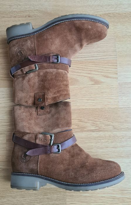 Bota cano médio camel