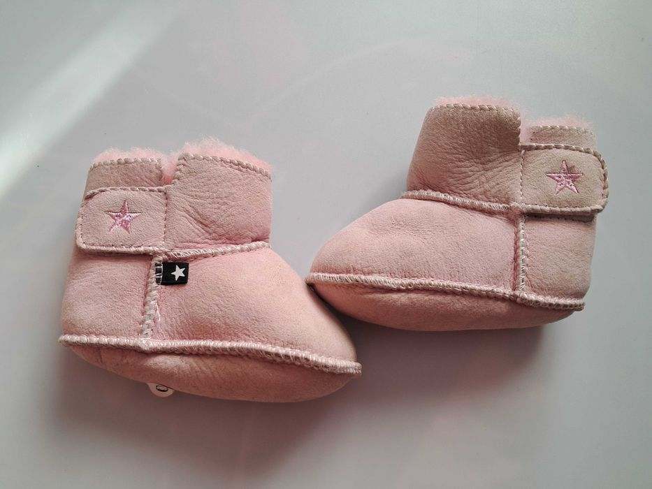 Super skórzane buciki, owcza wełna, ciepłe, miękka skóra r. 20