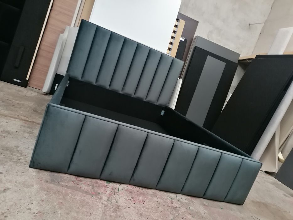 Łóżko tapicerowane panele stelaż pojemnik na wymiar od producenta