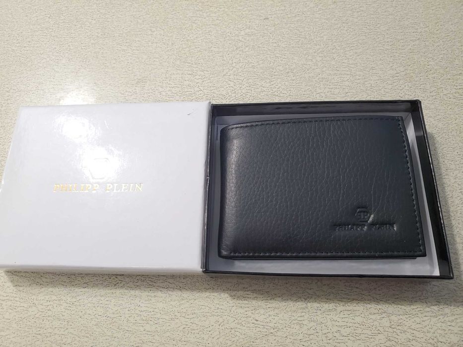 Мужской кошелек из натуральной кожи 100% Philipp Plein